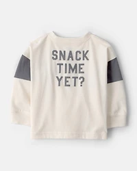 Baby Boy Cookies & Milk Long-Sleeve Graphic Tee - Cream