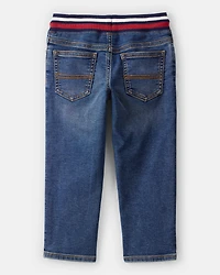 Toddler Boy 2-Piece Cotton Cardigan Sweater & Denim Jeans Set - Blue