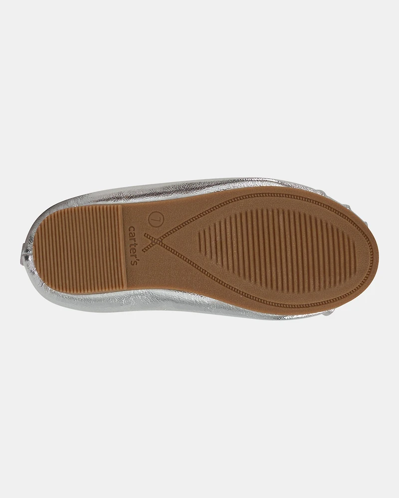 Toddler Ballet Slippers - Silver