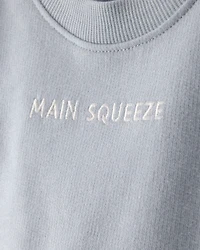 Baby Boy 3-Piece 'Main Squeeze' Sweatshirt, Bodysuit & Short Set - Blue