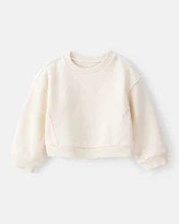 Baby Girl 2-Piece DayDream Fleece Pullover Sweatshirt & Joggers Set - White/Brown