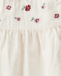 Baby Girl Organic Cotton Floral Print Long-Sleeve Top