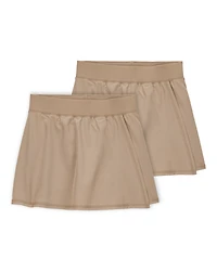 Kid 2-Pack Active Stretch Uniform Skorts - Khaki