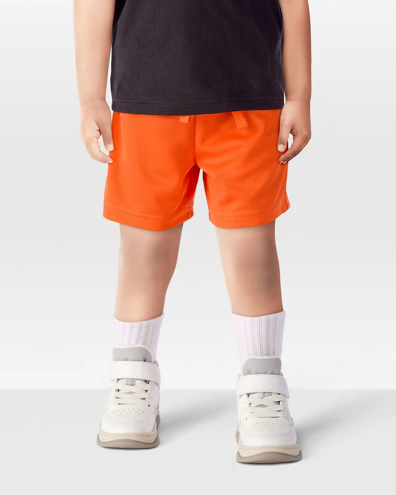 Toddler Boy Active Mesh Shorts - Orange