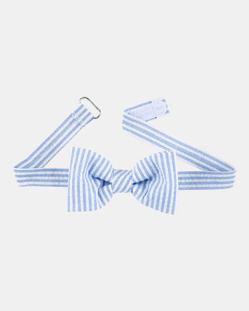 Seersucker Bow Tie - Blue