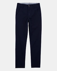 Kid Slim Tapered Chino Uniform Pants - Navy