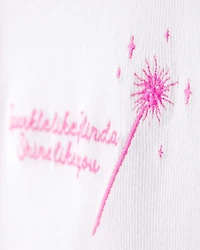 Girls Wicked Glinda Rib Top - White