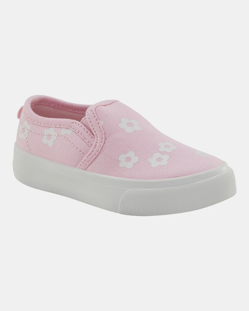 Toddler Slip-On Floral Sneakers - Pink
