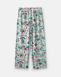 Adult Christmas Scavenger Hunt Fleece Loose Fit Pajama Bottoms