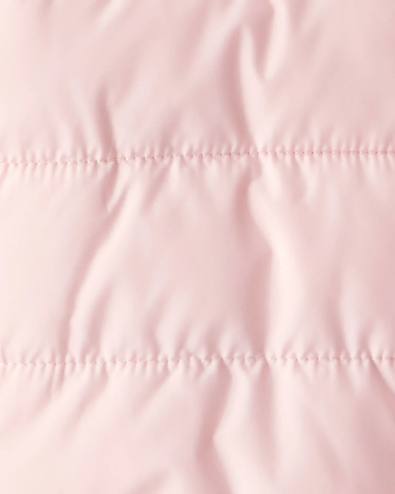 Toddler Packable Hooded Puffer Jacket - Pink