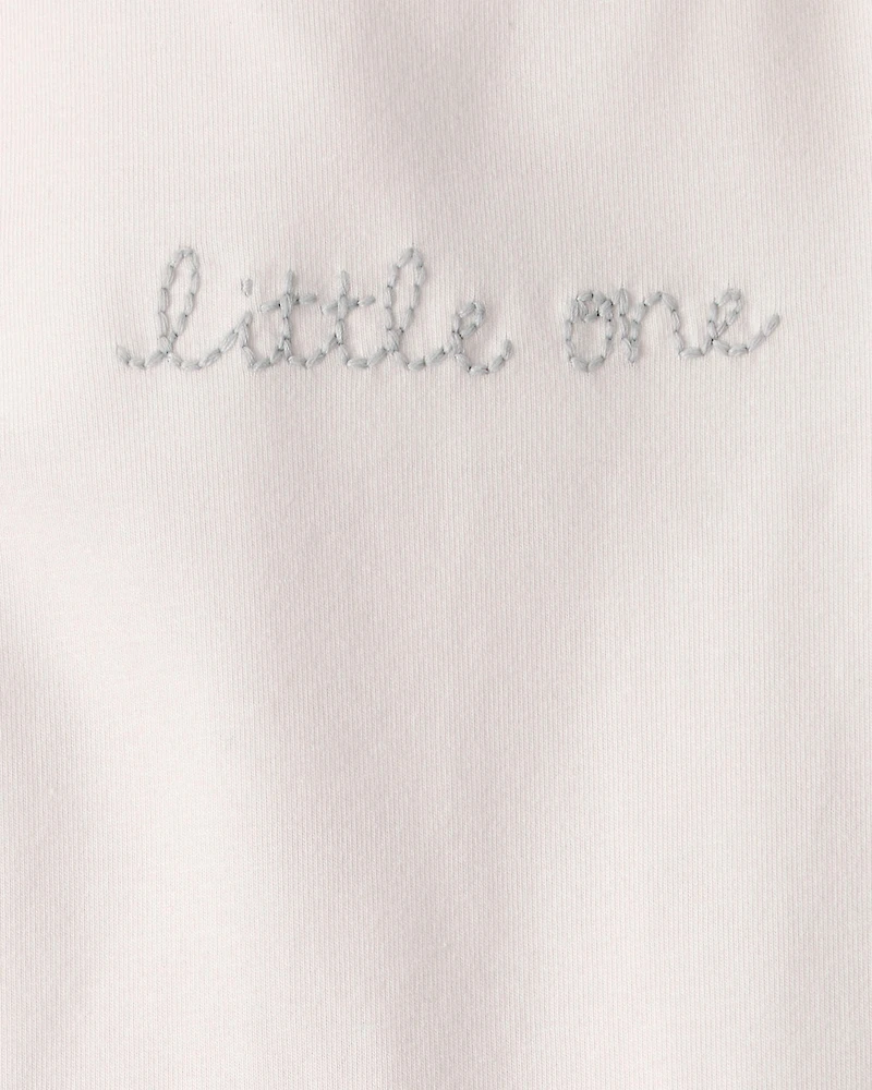 Baby Organic Cotton 'Little One' Embroidered Bodysuit