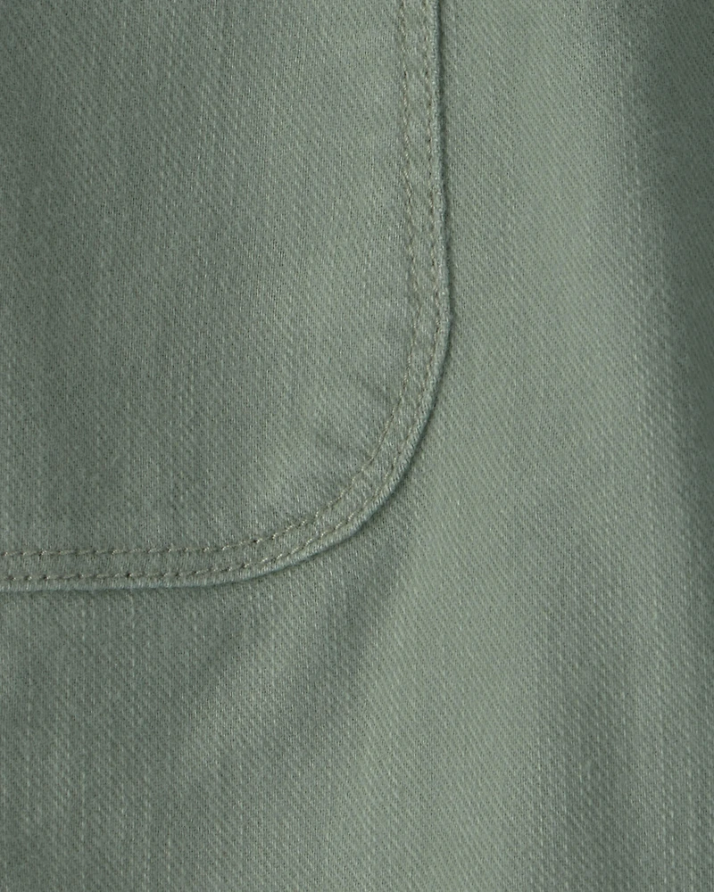 Boys Twill Shorts - Green