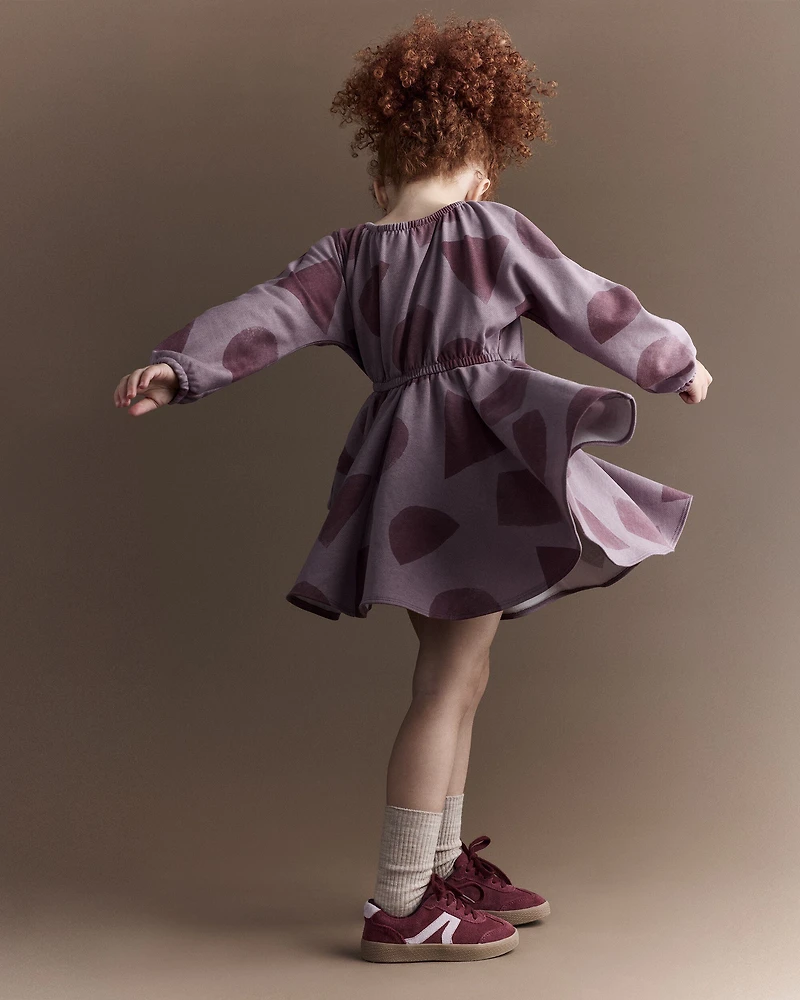 Toddler Girl Avenue Twirl™ Dress with Shapes - Mauve