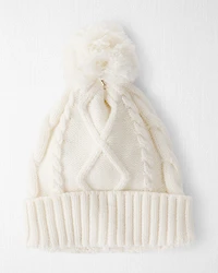 Baby Organic Cotton Cable Knit Hat