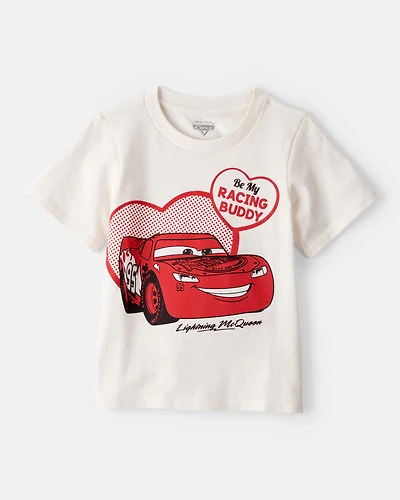 Toddler Boy Valentine's Day ©Disney/Pixar Cars Short-Sleeve Graphic Tee - Ivory