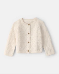Baby Girl Cardigan Sweater - Cream