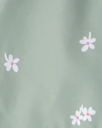 Girls Floral Windbreaker - Green