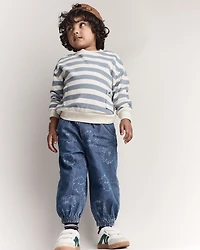 Toddler Squish Jump Rope Jogger in Denim - Blue