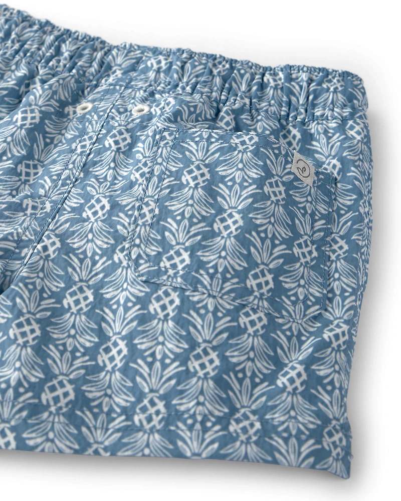 Baby Boy Recycled Swim Trunks in Bloom Lagoon