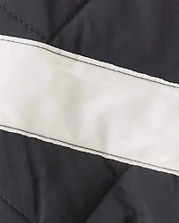 Baby Girl Color Block Puffer Jacket - Black