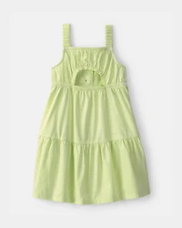 Toddler Girl Tiered Dress - Green