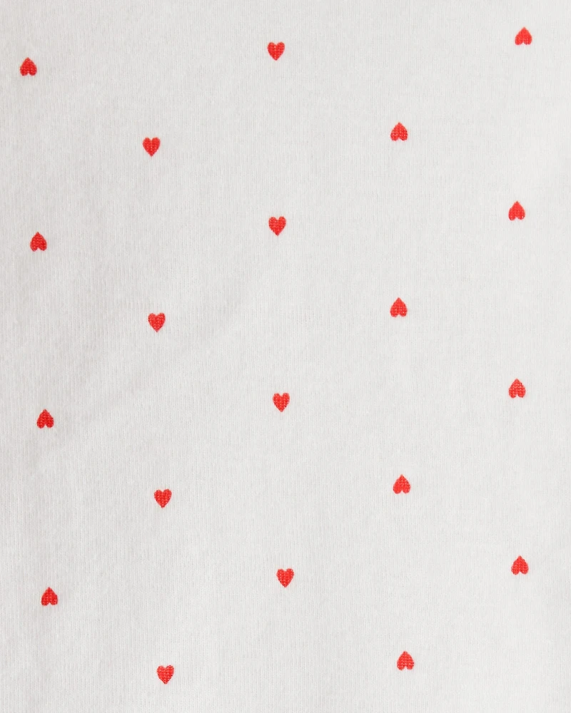 Baby Girl 3-Piece Heart Print Long-Sleeve Dress Set - Pink