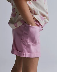 Toddler Girl Mom Shorts - Pink