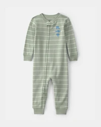 Toddler Boy Beach 100% Cotton 1-Piece Pajama - Green