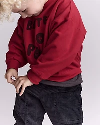 Toddler Boy Corduroy Pocket Pant - Black