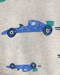 Toddler Boy 3-Piece Color Block Fleece Top & Pant Set - Navy Blue/Grey