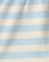 Baby Stripe Drawstring Shorts - Blue/Ivory