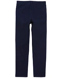 Boys Husky Fit Stretch Chino Pants - Navy