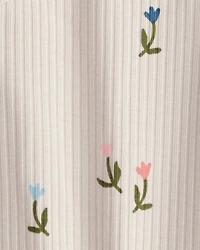 Baby Girl 2-Piece Floral Bodysuit & Pant Set - Brown