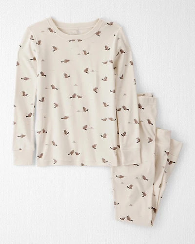 Kid Organic Cotton Pajamas in Beaver Creek Print