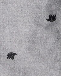 Toddler Boy Bear Print Dress Pants - Grey