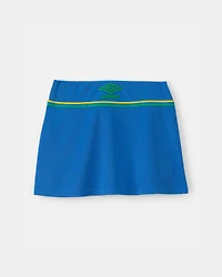 Girls Umbro Brazil Active Skort - Blue/Yellow/Green