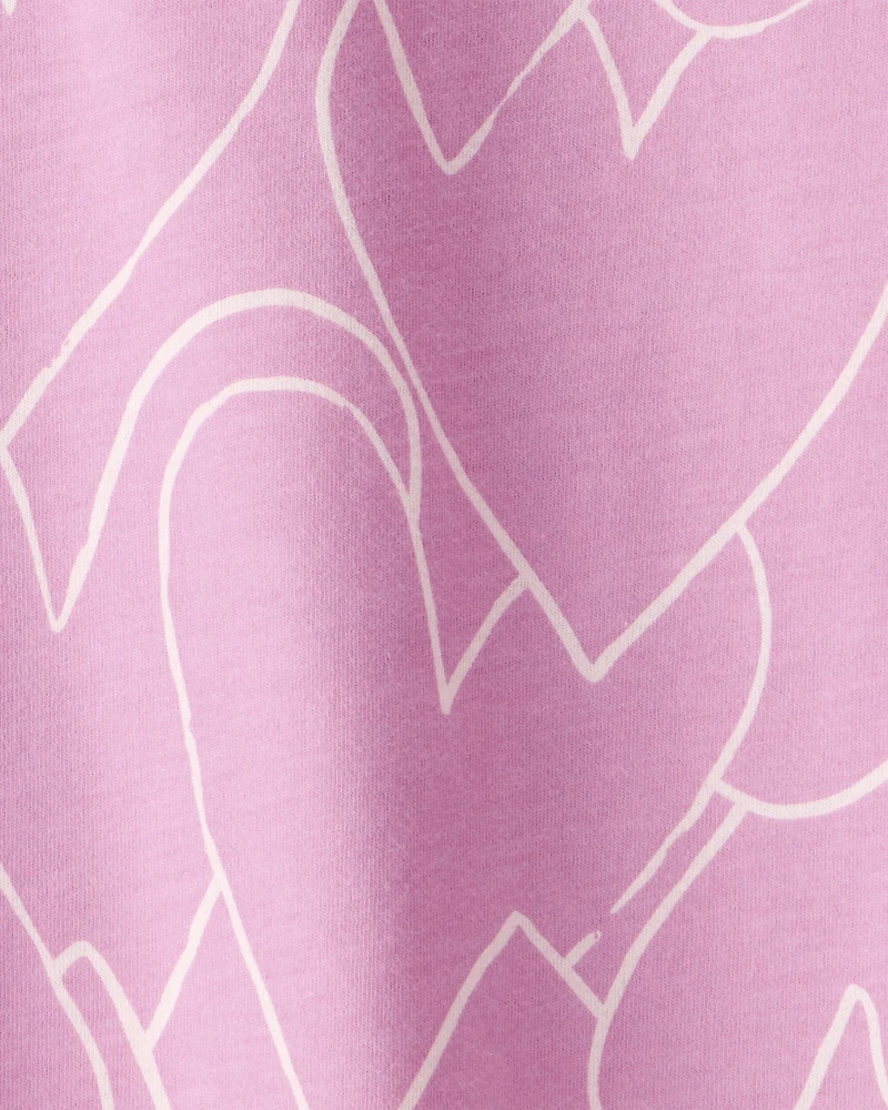 Toddler Girl Heart Long-Sleeve Top - Purple