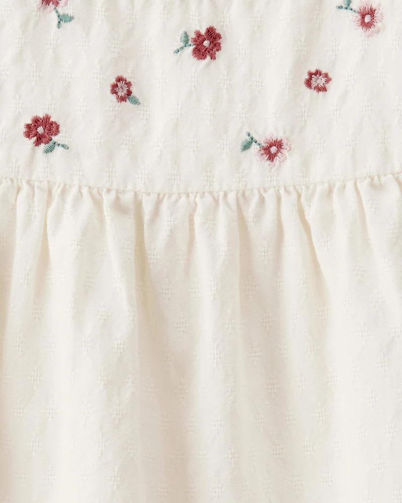 Toddler Girl Organic Cotton Floral Print Long-Sleeve Top