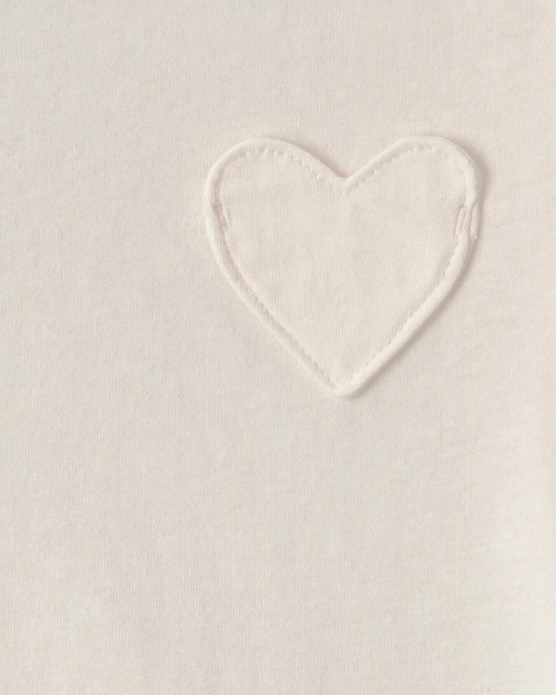 Toddler Girl Heart Long-Sleeve Top - Cream
