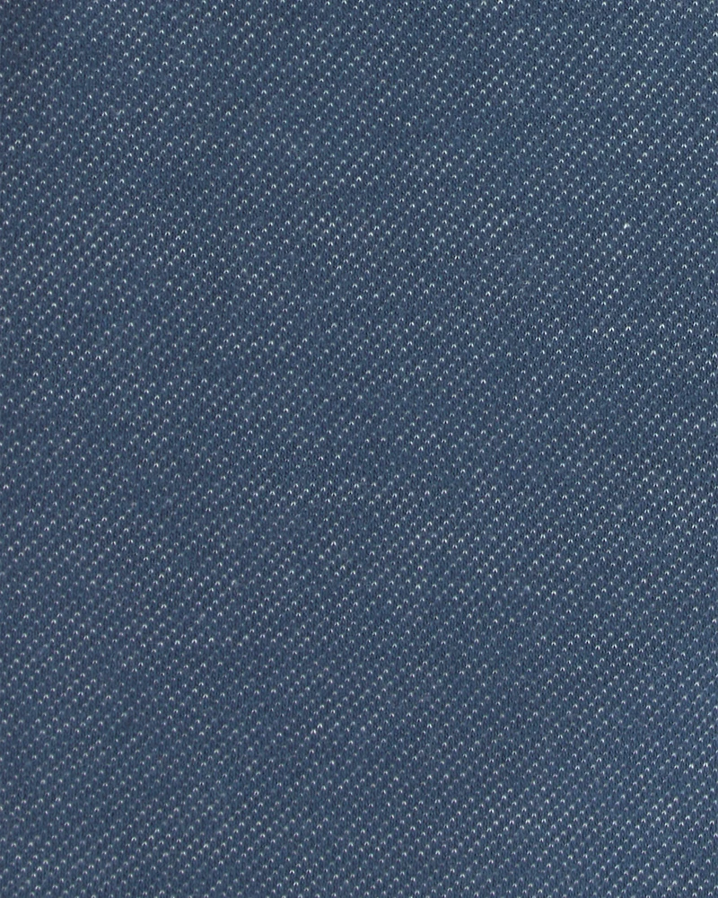 Baby Girl Knit Chambray Pants - Indigo