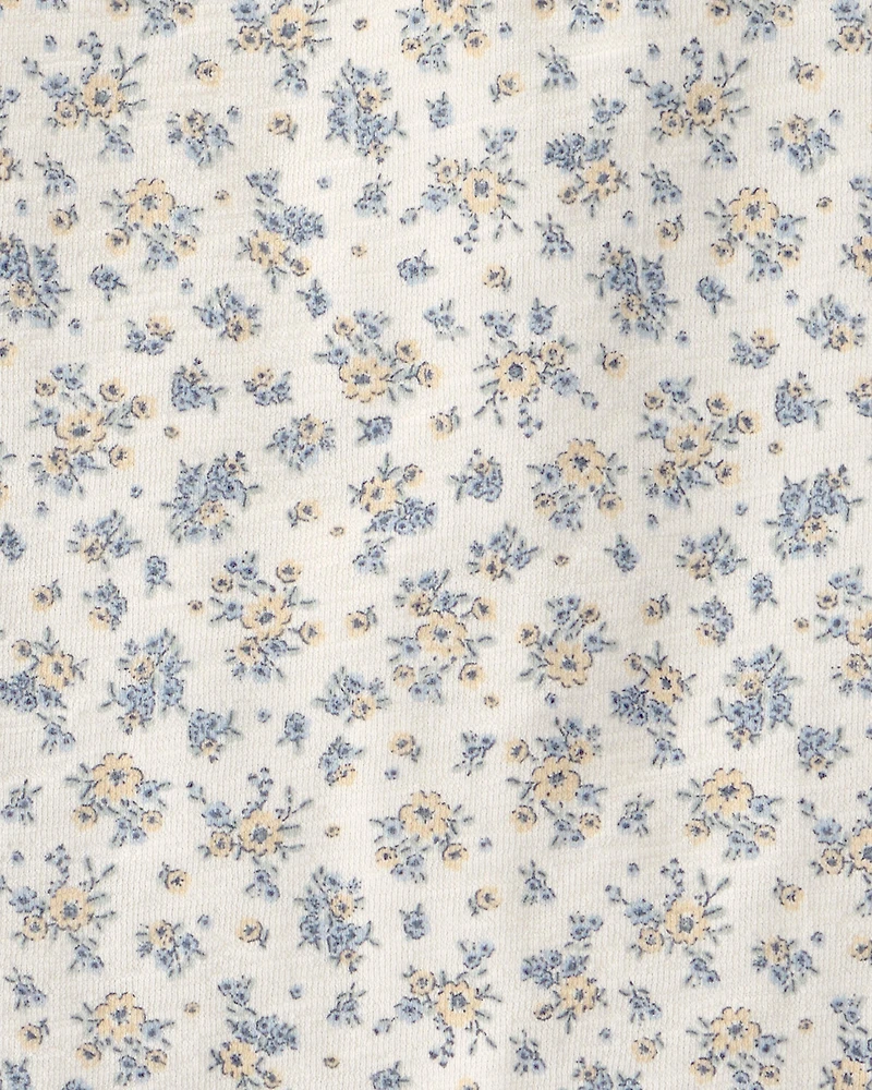 Girls 2-Piece Top & Short Set Made with Organic Cotton in Spring Bloom Print