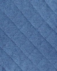 Baby Boy 3-Piece Quilted Vest Outfit Set - Blue/Brown