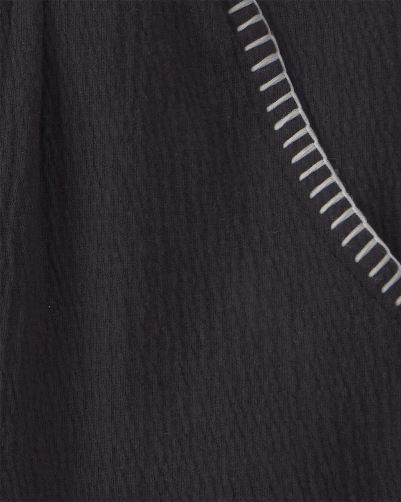 Toddler Girl Crinkle Shorts - Black