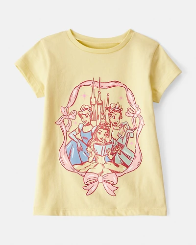 Toddler Girl Disney© Princess Short Sleeve Graphic Tee- Yellow