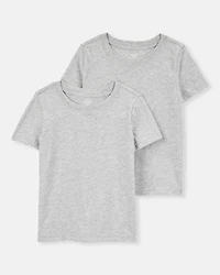 Boys 2-Pack Short-Sleeve Undershirts - Gray