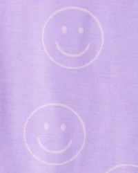 Girls 2-Pack Smiley Face Nightgowns - Purple