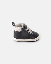 Baby Boy High Top Sneakers - Black