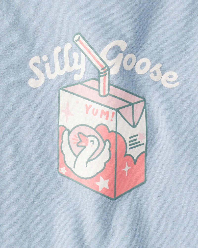 Toddler Silly Goose Short-Sleeve Graphic Tee - Blue