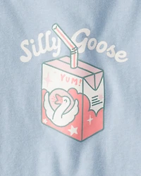 Toddler Silly Goose Short-Sleeve Graphic Tee - Blue