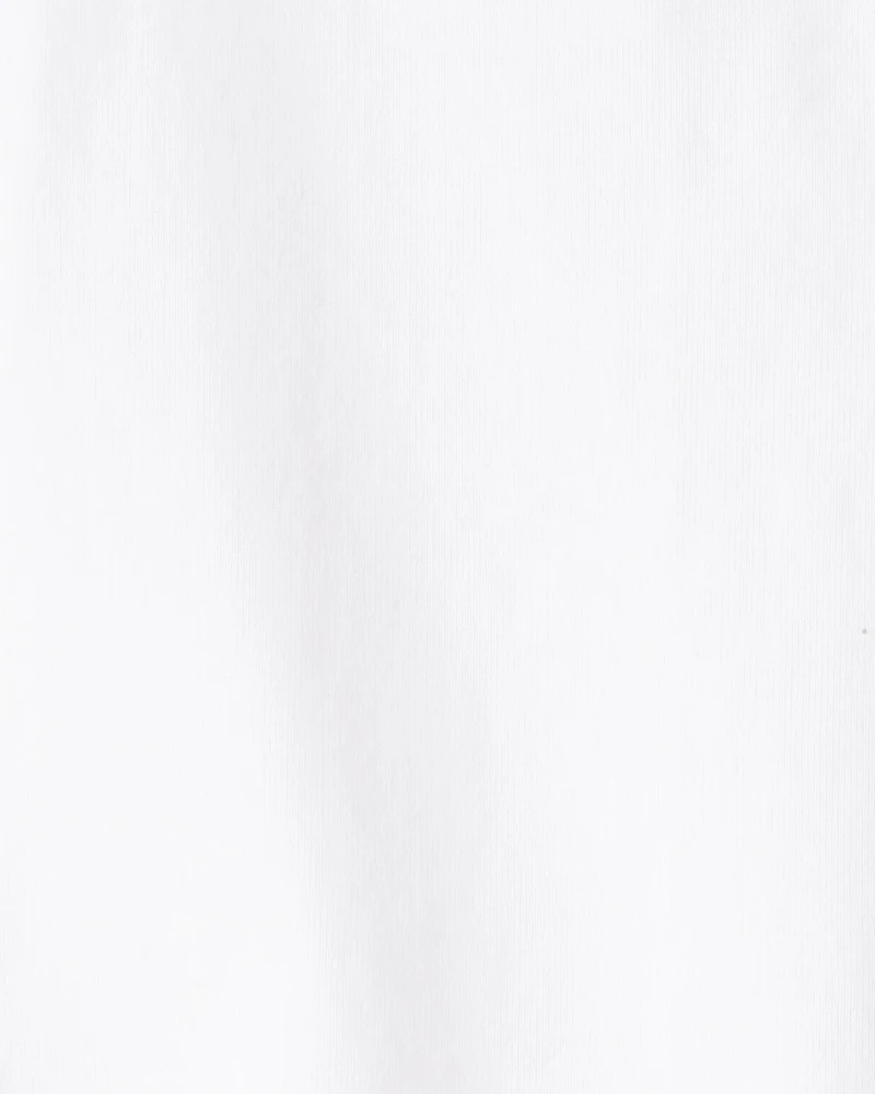 Girls 2-Pack Bow Accent Cotton Cami Tanks - White